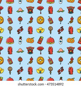 Chinese new year icons set,eps10