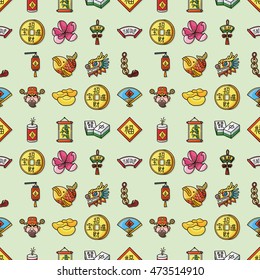 Chinese new year icons set,eps10