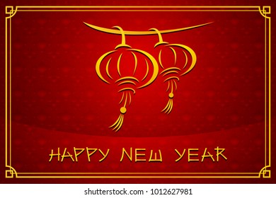 Chinese New Year lantern background vector eps10