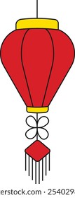 Chinese New Year Lantern Decoration For Templet Design