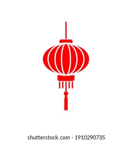 Chinese new year lantern icon. illustration of chinese new year lantern vector icon on white backgroud