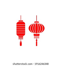 Chinese new year lantern icon. illustration of chinese new year lantern vector icon on white backgroud