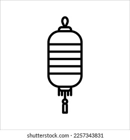 Chinese new year lantern icon. illustration of chinese new year lantern vector icon on white backgroud