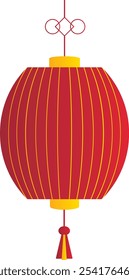 Chinese New Year Lantern Icon on White Background. Vector Symbol Illustration.