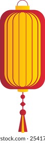Chinese New Year Lantern Icon on White Background. Vector Symbol Illustration.