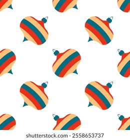 Chinese New Year lantern modern seamless pattern. Perfect print for fabric, textile, greeting card, wrapping paper. Retro style vector illustration.

