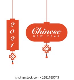 Chinese new year with lantern. vector illustration