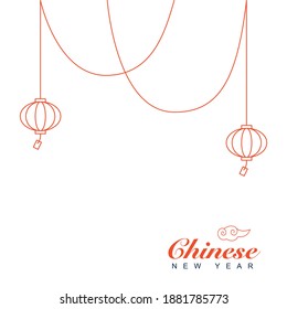 Chinese new year with lantern. vector illustration