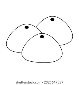 Chinese New Year Lineart Icon black and white ready to color. Cute icon art for Chinese holiday