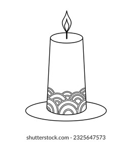 Chinese New Year Lineart Icon black and white ready to color. Cute icon art for Chinese holiday