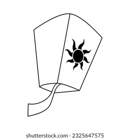 Chinese New Year Lineart Icon black and white ready to color. Cute icon art for Chinese holiday
