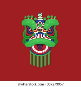 Chinese New Year Lion dance head