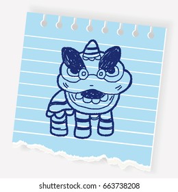 Chinese New Year; The lion dancing