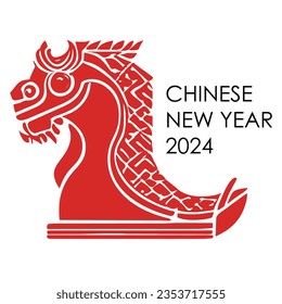 Chinese new year logo. Chinese lunar celebration logo icon. Traditional festival logo china.