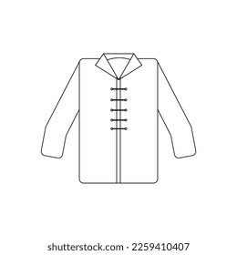 The Chinese New Year long sleeve shirt icon illustration consists of lines that interconnect to make it a vector image