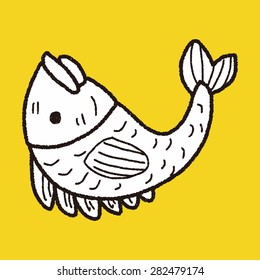 Chinese New Year; Chinese lucky fish means "May you always get more than you wish for." doodle
