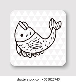 Chinese New Year; Chinese lucky fish means "May you always get more than you wish for." doodle