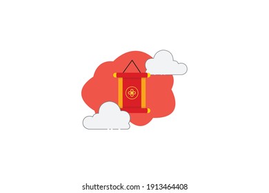 Chinese New Year Lucky Scroll  Cloud Icon