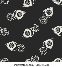 Chinese New Year; lucky white radish with Chinese words means " Wish it can brings luck to you in the new year." doodle seamless pattern background