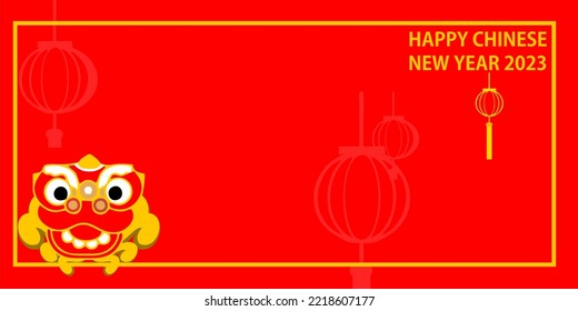 Chinese new year Lunar new year 2023 concept,  background design simple with drangon