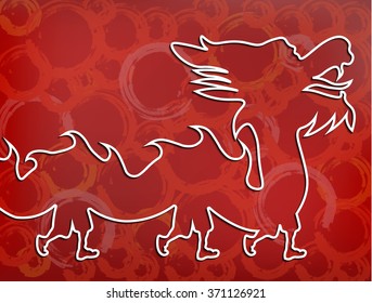 Chinese New Year (Lunar New Year). line in the shape of a dragon