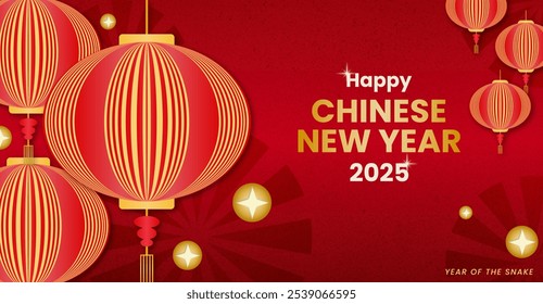 Chinese New Year Luxury Background with Red and Gold Color