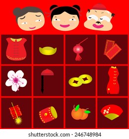 chinese new year made in vector