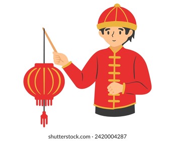 Chinese New Year Male Illustration