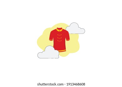 Chinese New Year Man Clothes Cloud Icon