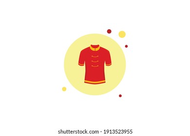 Chinese New Year Man Clothes Circle Bubble