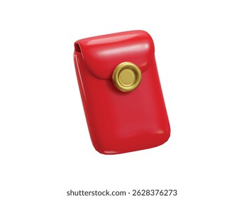  Chinese New Year Money envelop icon 3d render concept of Chinese New Year festival culture vector illustration