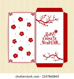 Chinese New Year Money Red Packet (Ang Pau) Design. Vector Illustration.