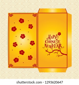 Chinese New Year Money Red Packet (Ang Pau) Design. Vector Illustration.
