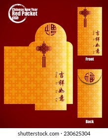 Chinese New Year Money Red Packet. Translation: all the best