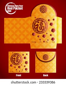 Chinese New Year Money Red Packet. Translation: Fu for meaning good fortune
