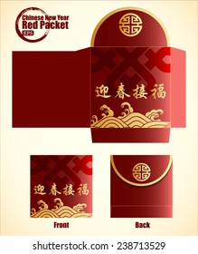 Chinese New Year Money Red Packet. Translation: Happy New Year
