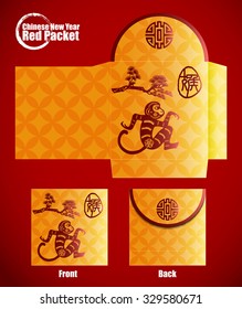 Chinese New Year Money Red Packet. Translation: Monkey
