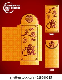 Chinese New Year Money Red Packet. Translation: Monkey
