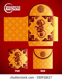 Chinese New Year Money Red Packet. Translation: Monkey

