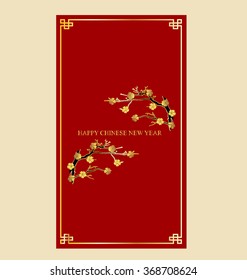 Chinese New Year Money Red Packet (Ang Pau) Design. Vector Illustration.