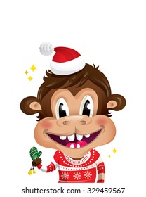 Chinese New Year, The Year of Monkey card