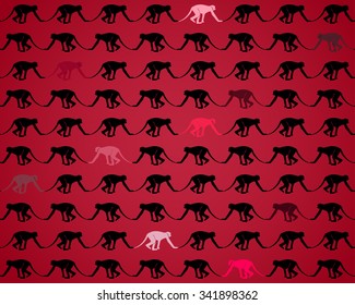 Chinese New Year of the Monkey Seamless Pattern