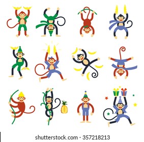 Chinese New Year monkey vector .
