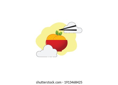 Chinese New Year Noodle Cloud Icon