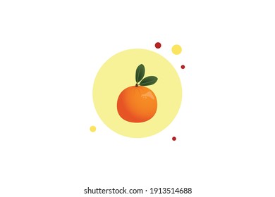 Chinese New Year Orange Circle Bubble