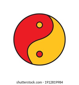chinese new year ornament flat icon vector illustration logo for many purpose