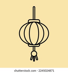 Chinese New Year Outline Icon Vector