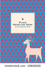 chinese new year pattern background goat template vector/illustration