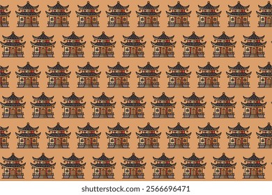 Chinese New Year Pattern Cartoon Style