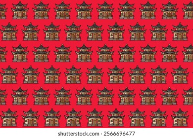 Chinese New Year Pattern Cartoon Style